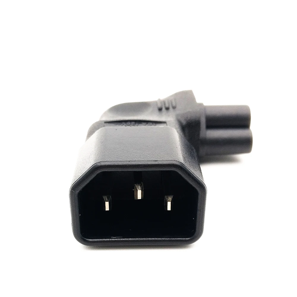 Удлинитель адаптера питания со штекером IEC 320 C14 на C5 90 градусов под прямым углом |