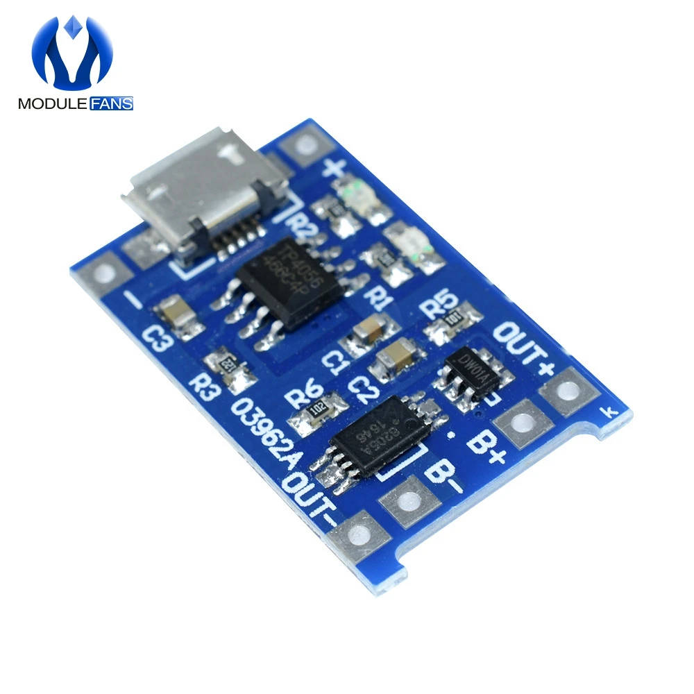 Зарядное устройство для литиевой батареи 5 в 1 а 18650 модуль питания Micro USB TC4056A 2 шт.