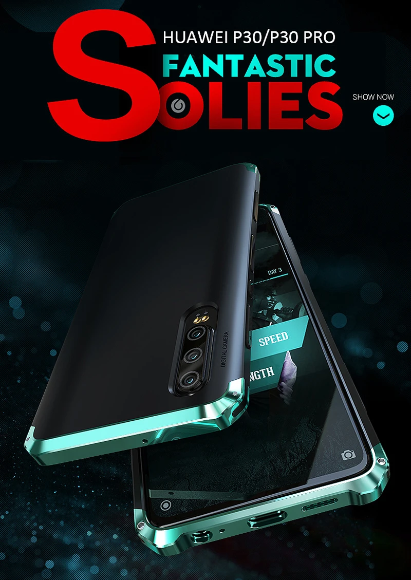 Алюминиевый металлический чехол для телефона huawei P30 Pro, противоударный защитный жесткий чехол из поликарбоната для задней панели huawei P 30, чехол huawei P30Pro, чехол
