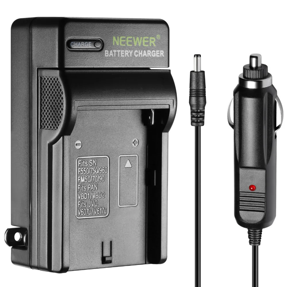 Сетевое зарядное устройство Neewer с адаптером для автомобиля sony NP-F550/F750/F960/F330/F570