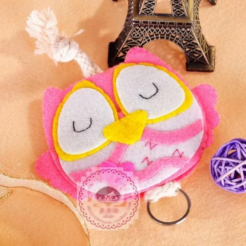 2 шт./лот держатель для ключей с изображением совы войлок сделай сам материал