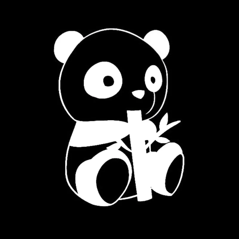 Наклейка на автомобиль в стиле LOVELY PANDA PATTERN с изображением мультяшного животного из винила, вырезанная по контуру, размером 10,4*14 см.