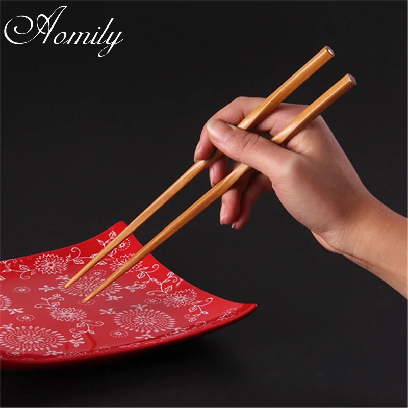 Палочки для еды Aomily из карбонизированного бамбука 1 пара|Палочки еды| |