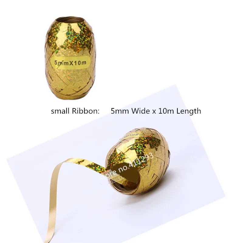 

6 roll/set balloon ribbon roll Curling tapes gold laser colour balloon rops wedding birthday party decorations