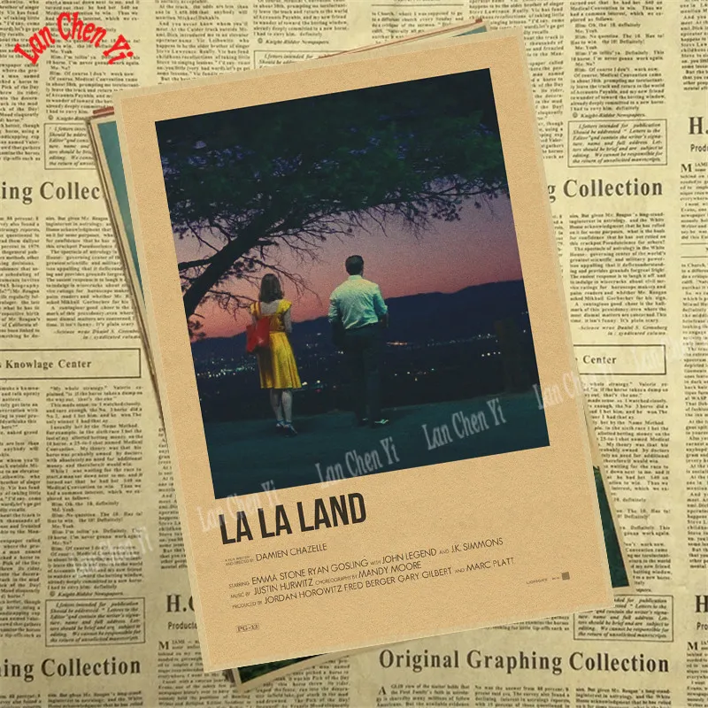 LA LAND классический фильм крафт-постеры для бара кафе домашний декор настенная роспись