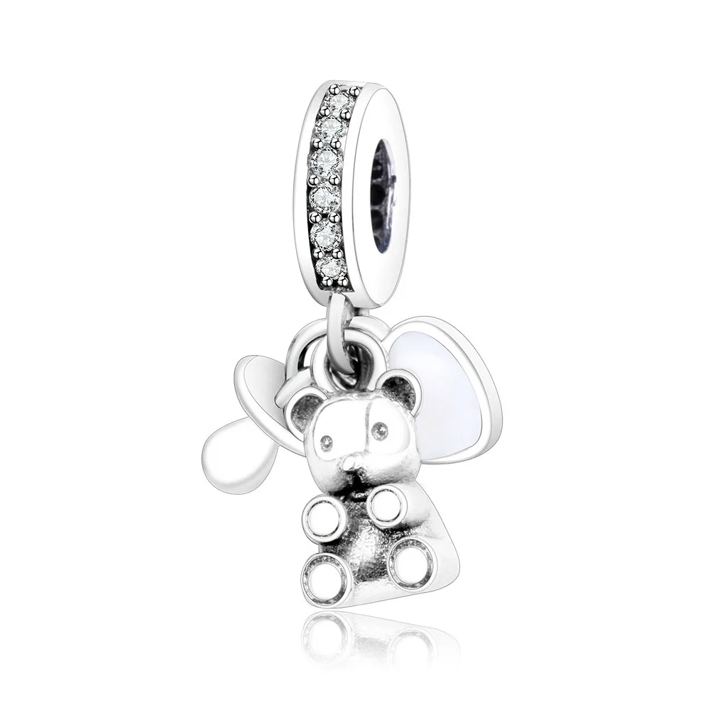 Подходит для Pandora, очаровательный браслет,, 925 серебро, амулеты из бисера, Маргаритка, ажурная амулет с прозрачным цирконием, ювелирное изделие Berloque, лето