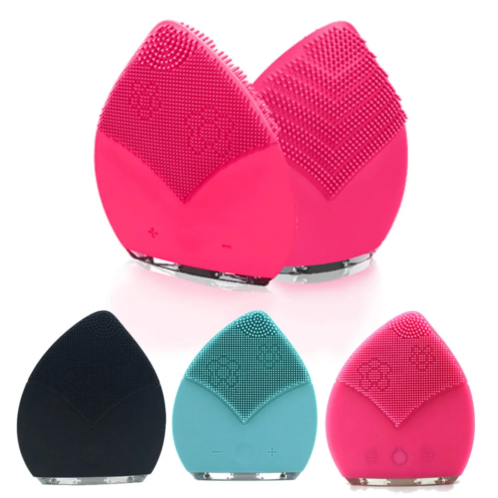 Электрическая мини щетка для лица силиконовый Водонепроницаемый ультразвуковой