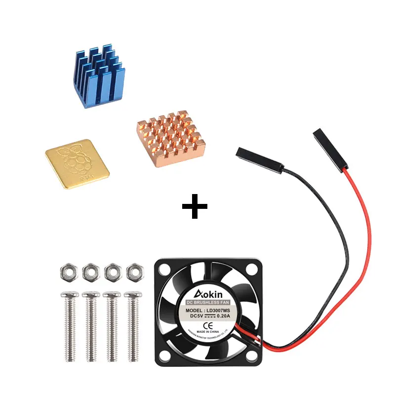 Чехол для Raspberry Pi 3 с алюминиевым охлаждающим вентилятором защитный чехол PI Model B +