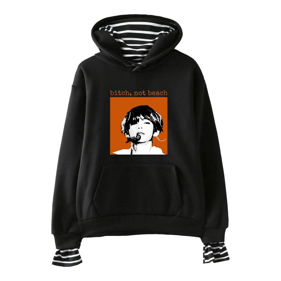 Толстовка с капюшоном Kpop из двух предметов толстовка в стиле Харадзюку для