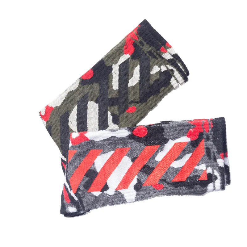 Осенне-зимние камуфляжные мужские носки в стиле ретро повседневные трендовые