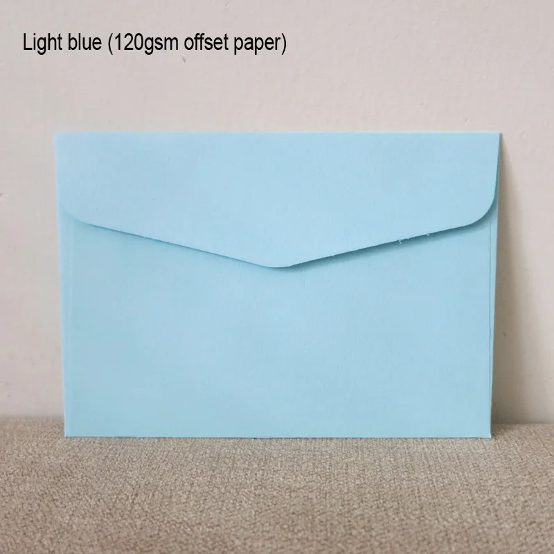 Light blue 100 шт 10x7 см(3," x 2,7") мини красочный бумажный конверт членские карты Обложка для банковских карт - Цвет: Light blue