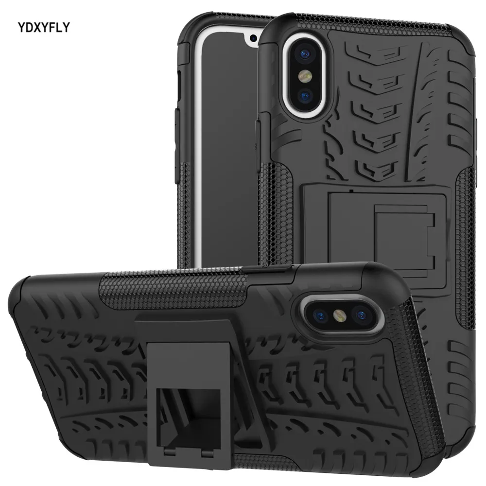 Сверхпрочный прочный защитный чехол из ТПУ + ПК для iPhone 6 7 8 Plus противоскользящий