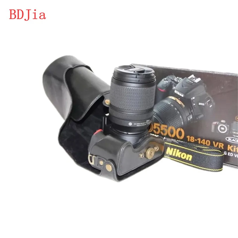 Новый чехол сумка из искусственной кожи с масляной кожей для камеры Nikon D5600 D5500 DRSL
