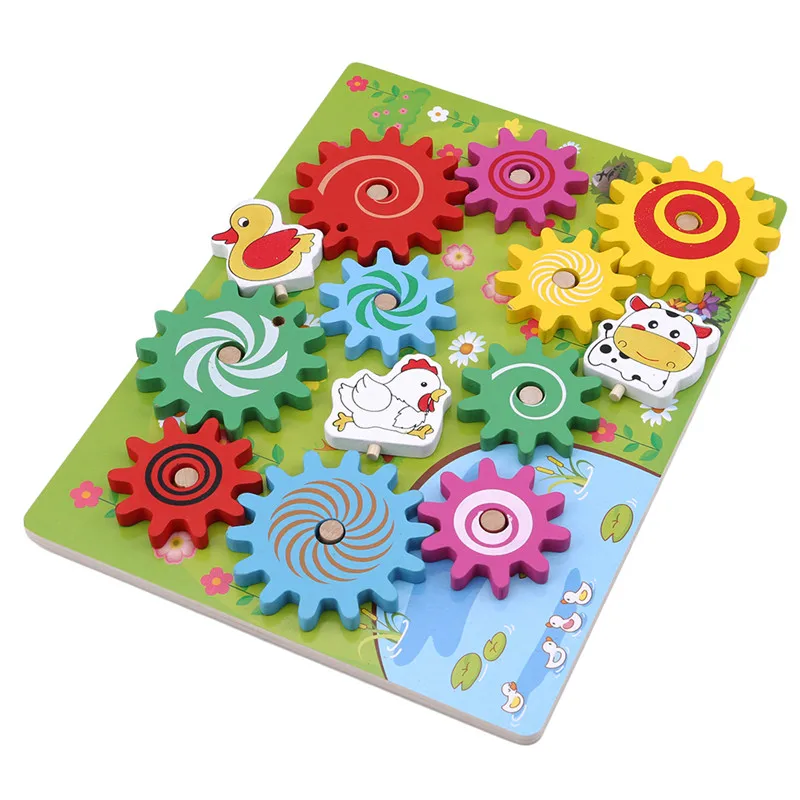 Горячая Высокое качество Дети шестерни монтажный блок животных собранные