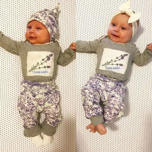 Осенний серый боди с длинным рукавом для маленьких девочек 2018 года + длинные