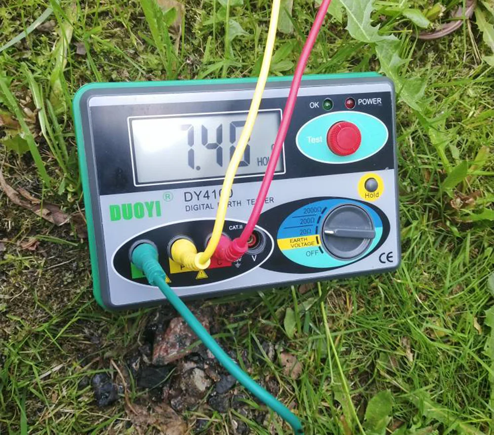 Megohmmeter 0-2000 Ом настоящий цифровой измеритель заземления DY4100 Измеритель сопротивления заземления