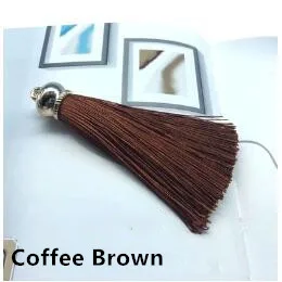 Coffee Brown 5 шт./лот 80 мм шелк льда кисточка бахрома швейная мини хлопок полиэстер кисточка DIY ювелирные аксессуары украшения занавес - Цвет: Coffee Brown