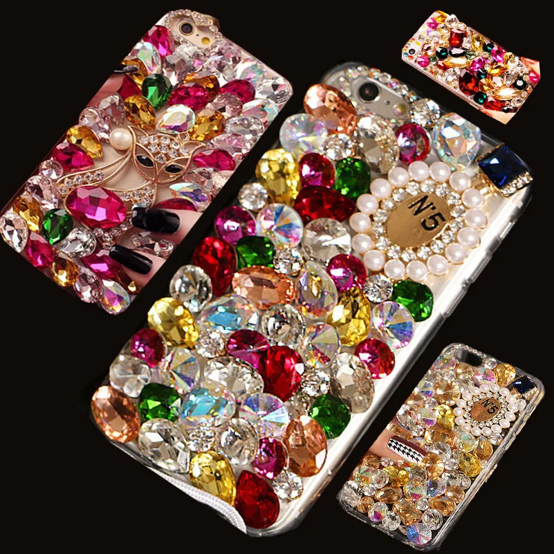 3D Luxury Bling Crystal Diamond Phone Case For Nokia lumia XL Girly Pink Sparkle Jewelry Coque Fundas Cover Skin Funda Capa |