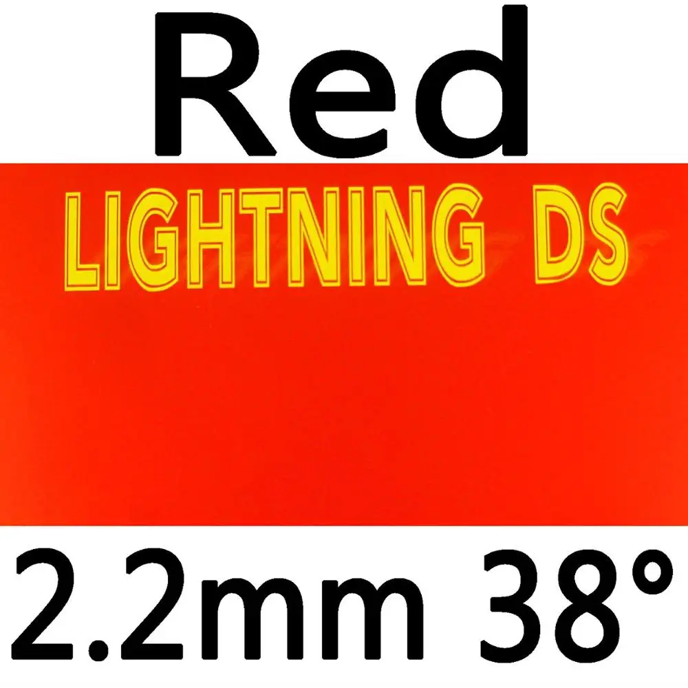 red 2.2mm H38 61 second Lightning DS NON-TACKY Pips-в настольный теннис пинг-понг резиновый с губкой для combe ракетки для пинг-понга - Цвет: red 2.2mm H38