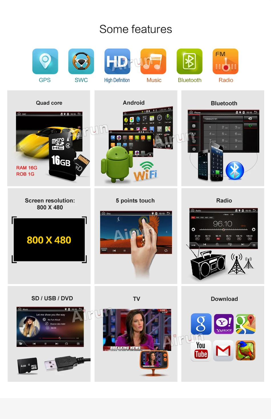Четырехъядерный Автомобильный Электронный Авторадио 2din автомобильный dvd плеер