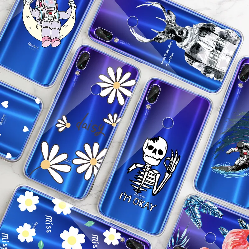 Чехол с рисунком для Xiaomi Redmi 7 6 6A Pro Pocophone F1 Note 5 TPU силиконовый милый чехол телефона |