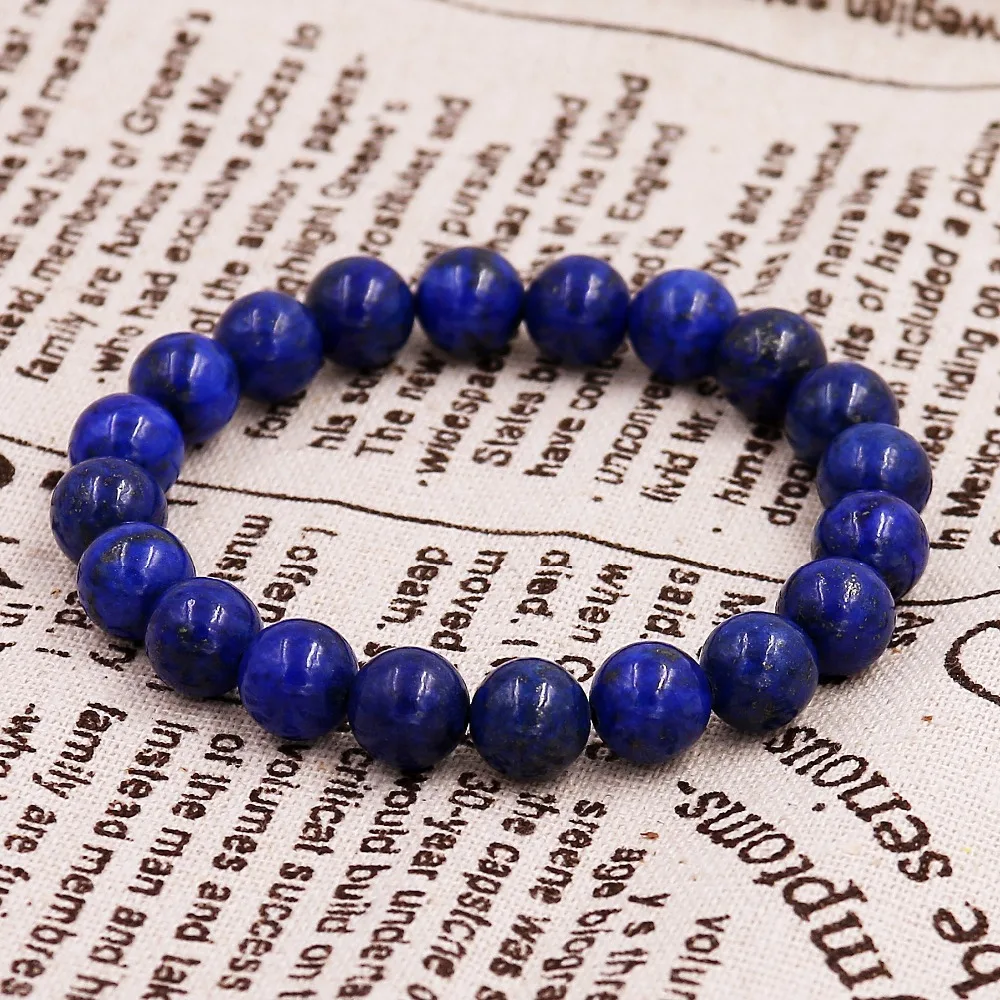 Браслет мужской с бусинами из натурального камня лазурита 6/8/10 мм|bracelets for|bead