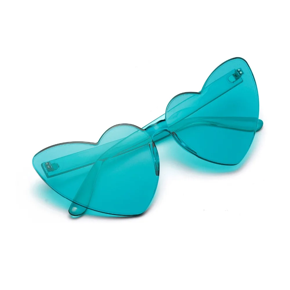 Новинка 2019 популярные негабаритные цельные очки без оправы в форме сердца