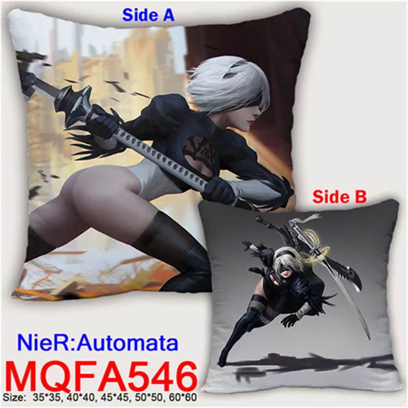 Декоративные подушки под заказ NieR Automatas yorha 2b мягкая двухсторонняя подушка с