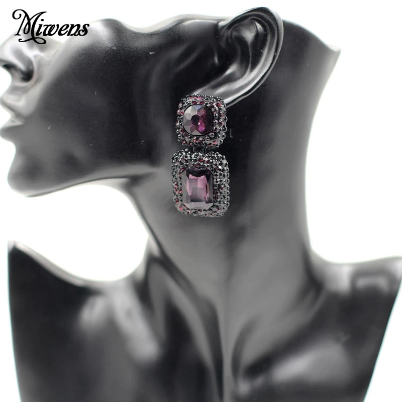 Женские серьги-гвоздики с кристаллами в винтажном стиле | Украшения и аксессуары