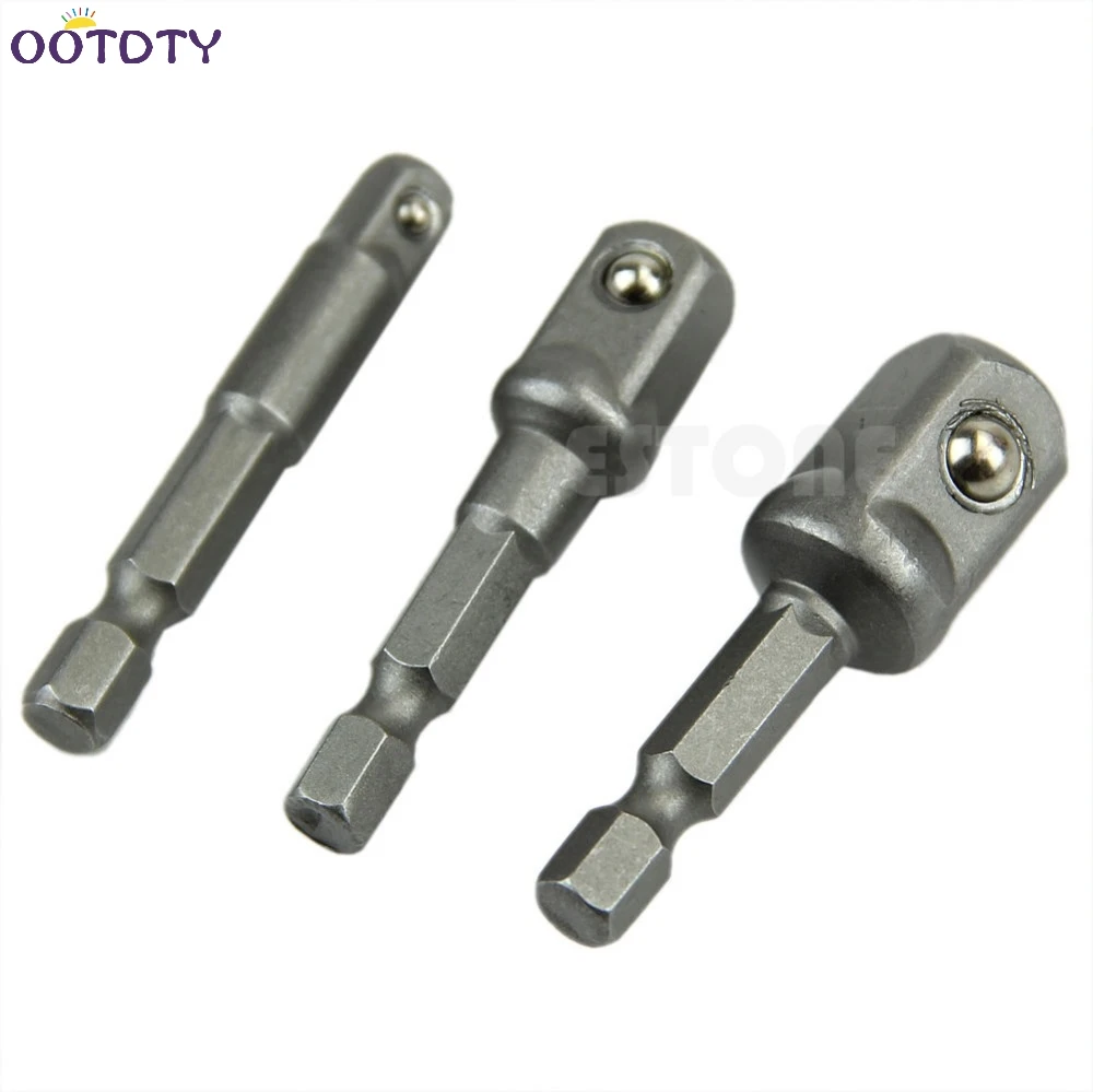 

3 размера набор адаптеров с шестигранным хвостовиком на 1/4 ",3/8",1/2 "Ударный драйвер сверла