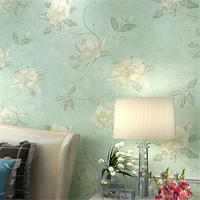 beibehang fresh country romantic wedding room decor wallpaper vintage elegant floral wall paper retro mural bedroom wallpaper