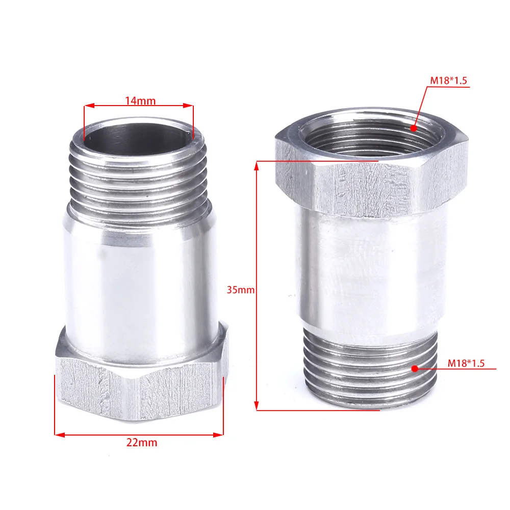 CNSPEED Sliver O2 Датчик кислорода удлинитель трубы адаптер Распорки M18 X 1 5 Bung Thread 304 из