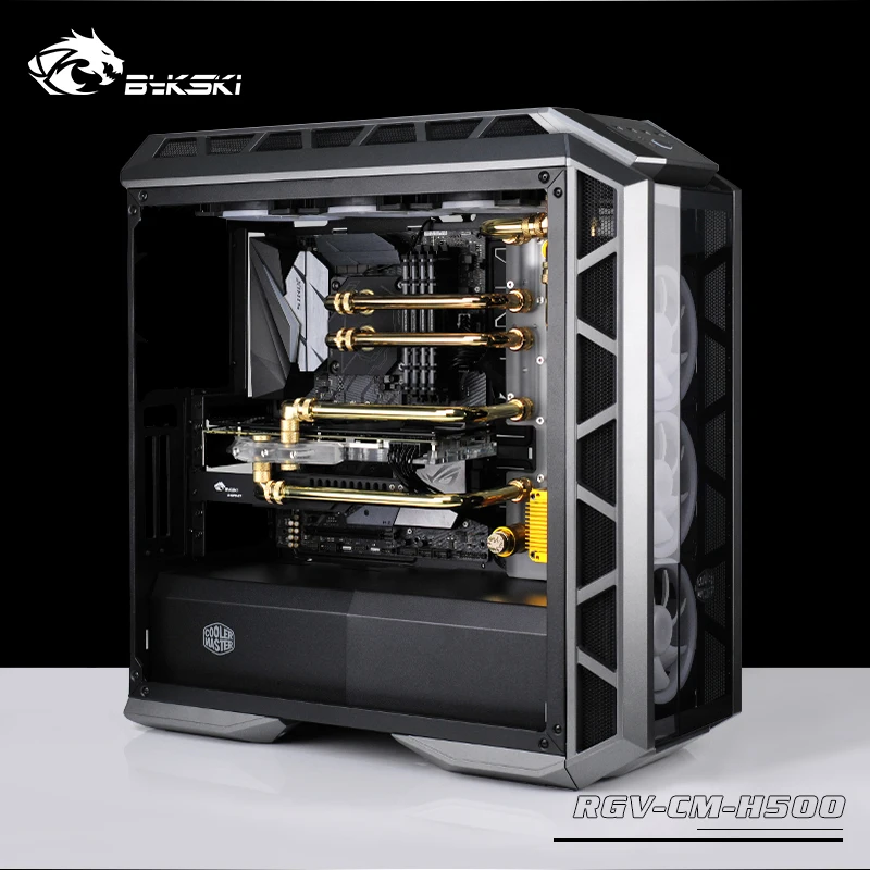 Bykski акриловая водная пластина для Cooler Master H500P, H500M чехол для компьютера, резервуар для воды, резервуар для водяного охлаждения, RGV-CM-H500