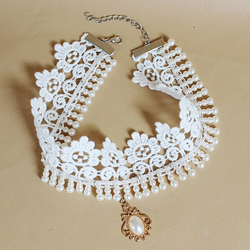 Женское ожерелье ручной работы с кулоном из искусственного жемчуга|wedding signature|choker