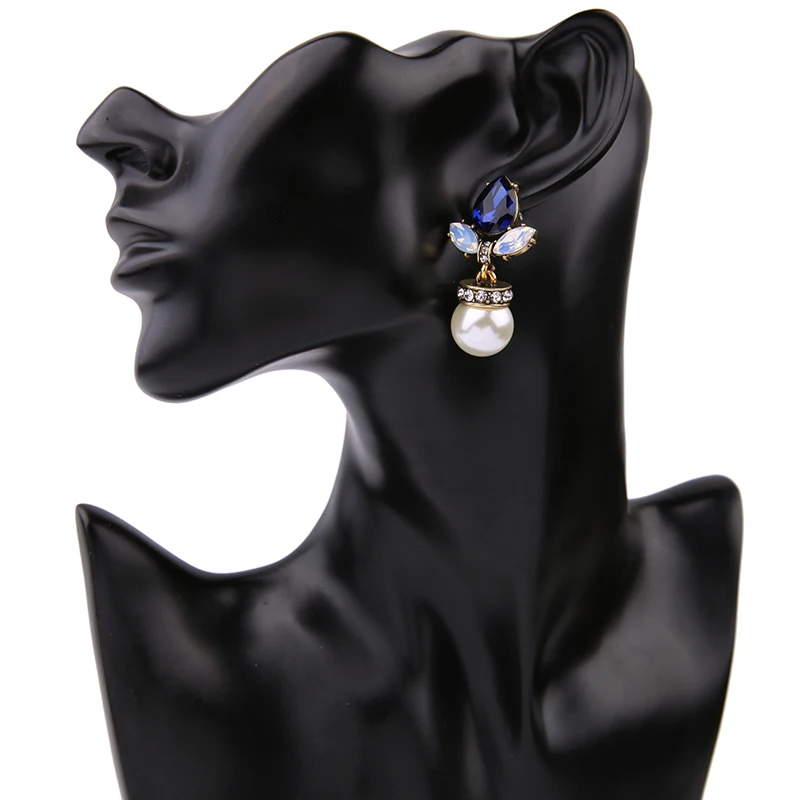 Оптовая цена элегантные белые серьги капельки с искусственным жемчугом Капри