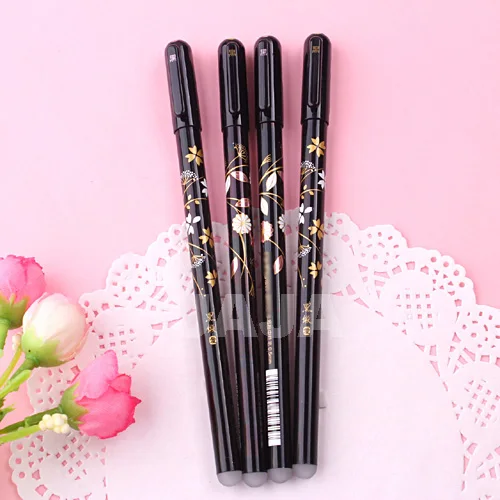 

1PC/lot Vintage erasable gel pens 0.5mm Flower series writing pen Office accessories School stationery supplies (dd-1272)