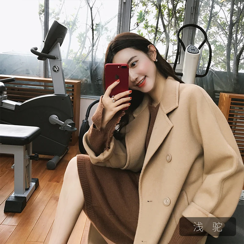 Зимние размера плюс Шерстяное пальто новинки для женщин модная с длинными