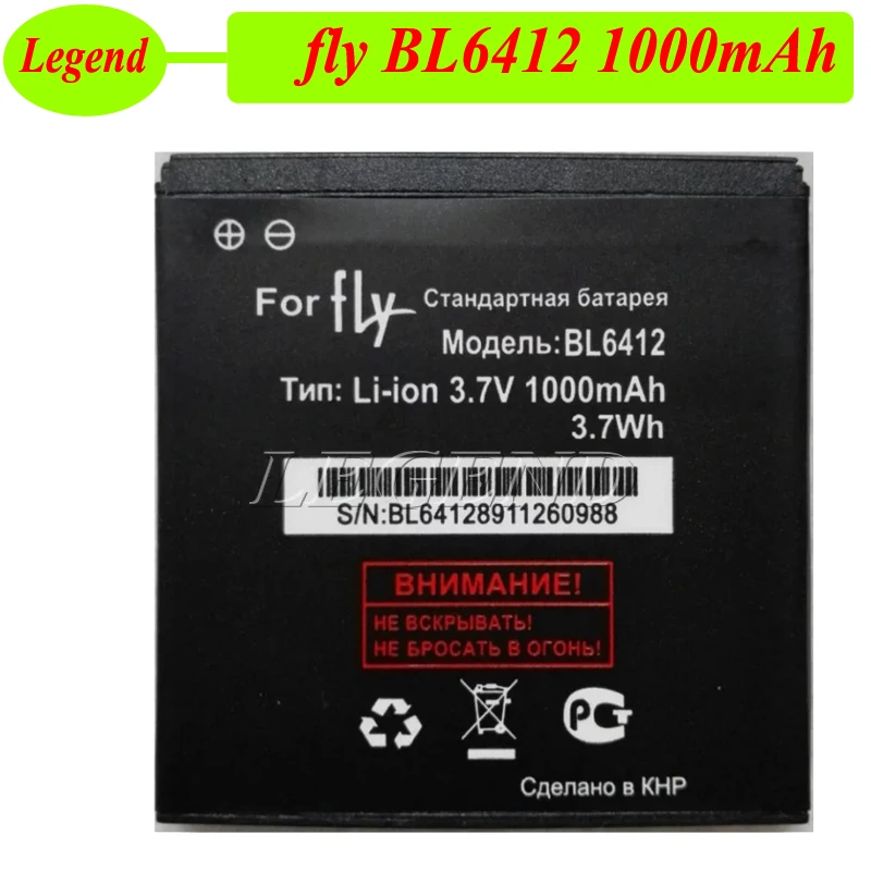 FLY BL6412 1000 мАч Высококачественная Женская сменная литий ионная батарея для