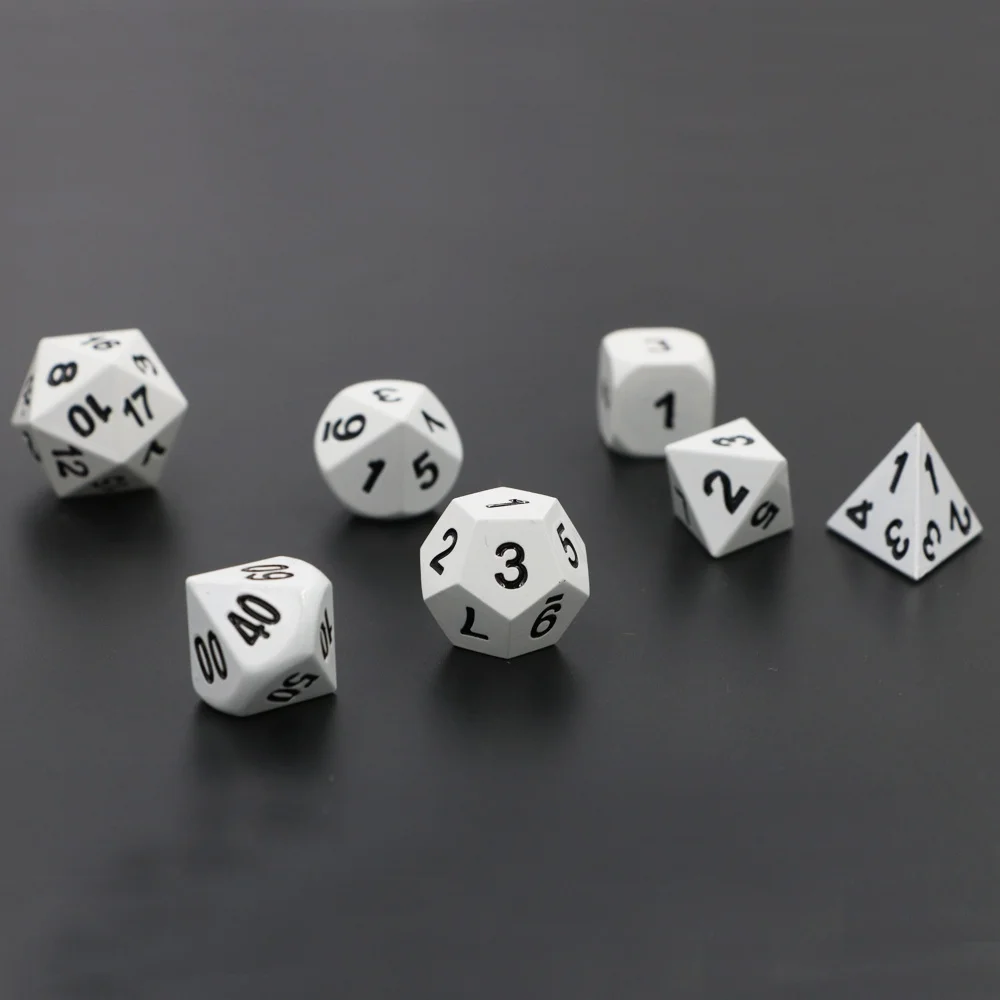 IMDG 7 шт./компл. креативная РПГ игра игральные кости многогранные металлические DND