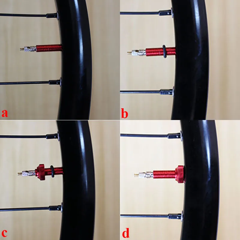 

40mm MTB Tubeless Road Bike No Tubes Tubeless Presta Aluminum Valves 1 Pair With Tubeless Tape 20/25/30mm
