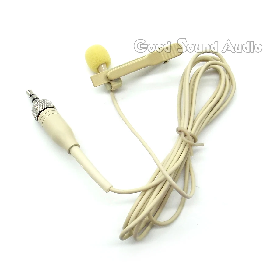 Конденсаторный микрофон петличный бежевого цвета с зажимом для галстука штекер 3