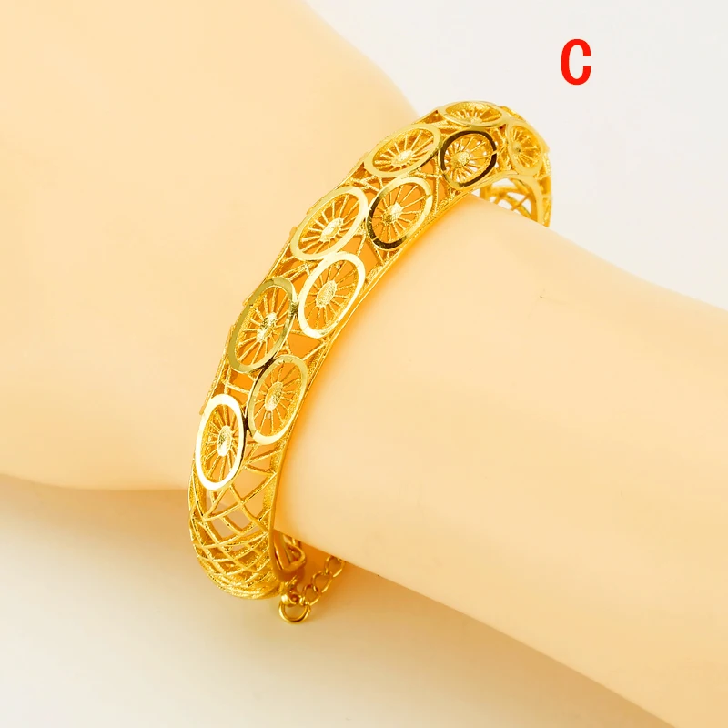 Эфиопские ювелирные изделия перевернутый плесень золотого цвета Браслеты