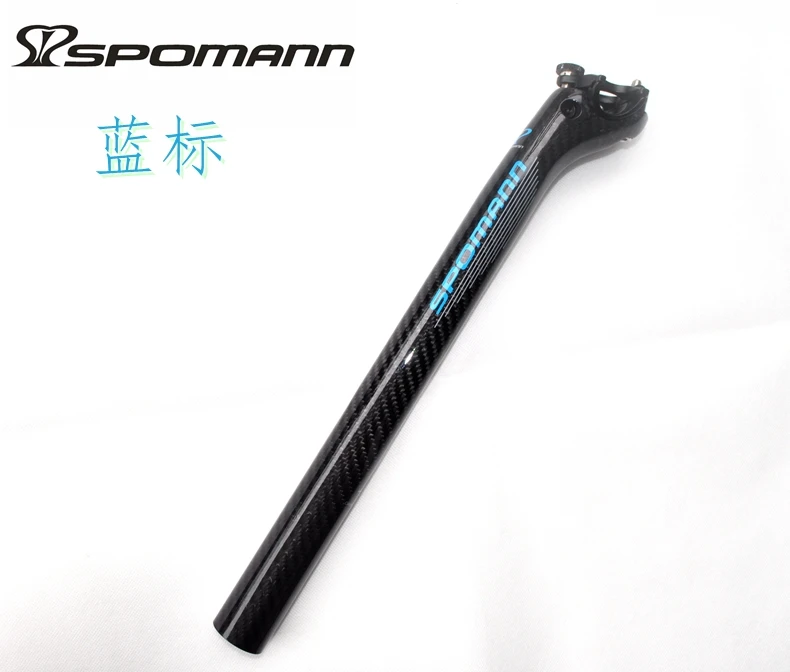 SPOMANN полностью углеродное волокно велосипедная Подседельный штырь 3K Глянец MTB