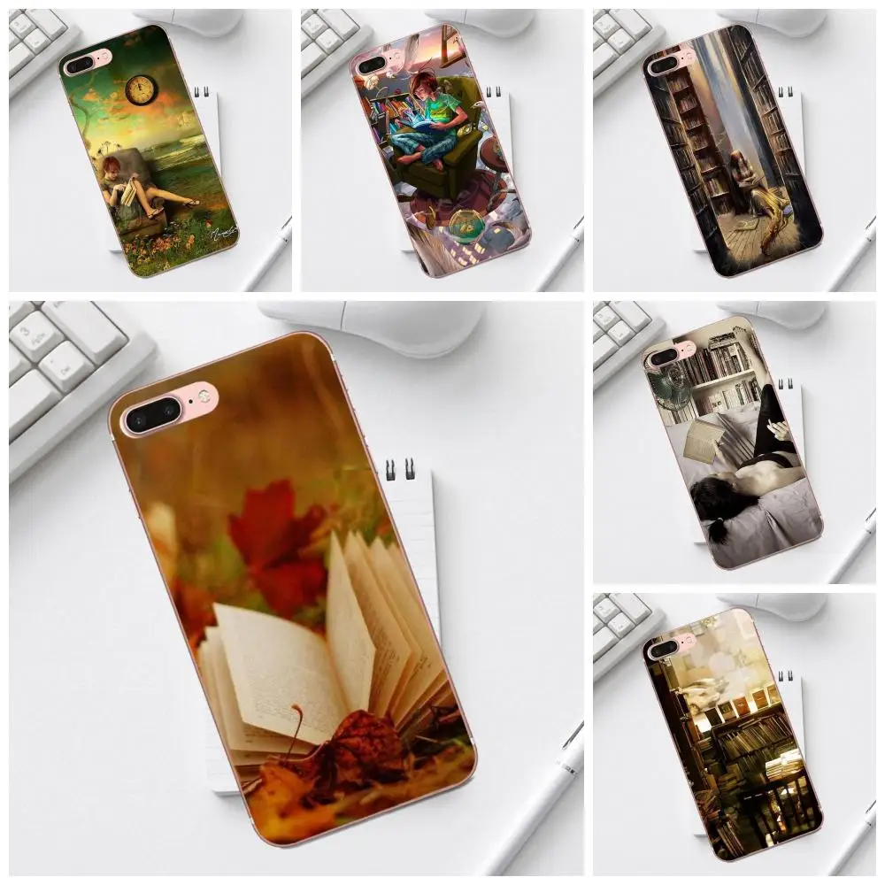 Чехол для телефона Qdowpz Galaxy Alpha Core Prime Note 4 5 8 S3 S4 S5 S6 S7 S8 S9 mini edge Plus чехол Lost In A Book |