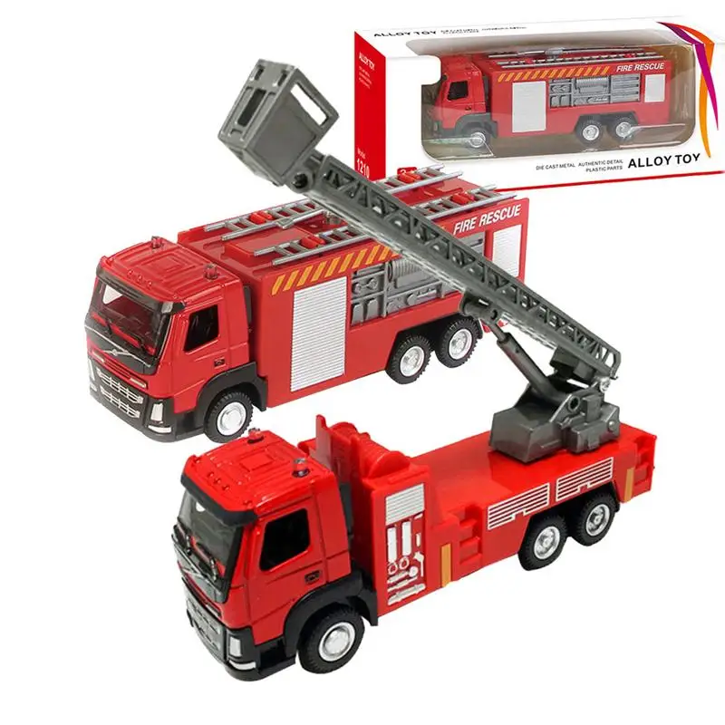 Kids Fire Trucks For Boys And Girls Pullback Fire Engine Toy