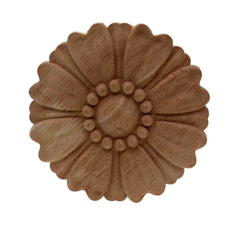 VZLX Горячая Резина круглая деревянная резная аппликация ретро мебель ремесла Декор деревянные DIY буквы винтажное украшение для дома