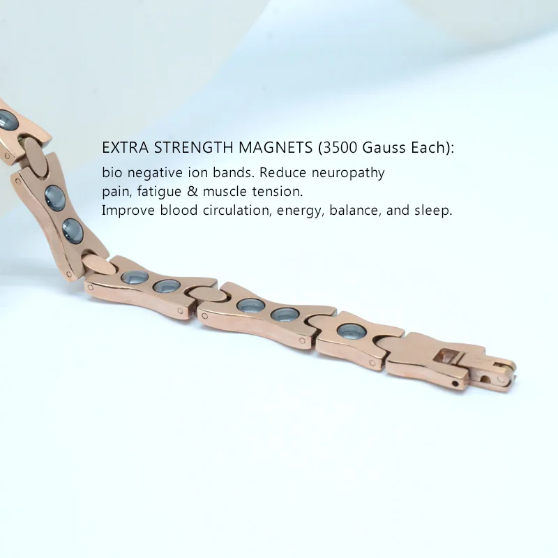 Женский браслет с кристаллами Escalus магнитный из нержавеющей стали ювелирное