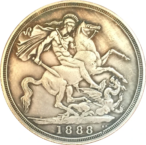 Великобритания 1888 1 Корона-королева 2-я портретная копия монет | Дом и сад