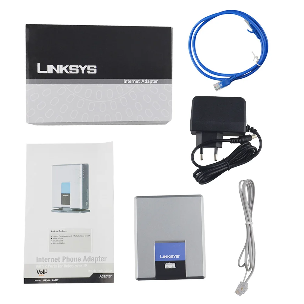 Бесплатная доставка! Разблокированный voip адаптер SPA2002 Linksys с маршрутизатором VoIP