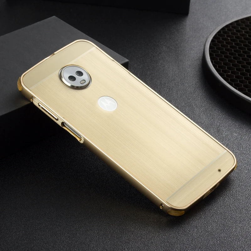 Для Motorola MOTO Z2 играть металлический корпус Алюминий рамка+ со щеткой ударопрочный Жесткий Телефон Обложка на мото Z3 Play чехол